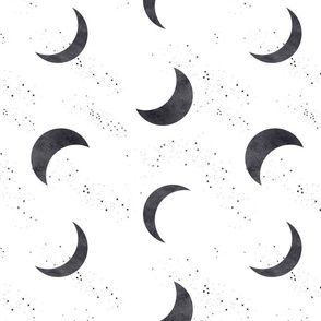 crescent moon, celestial, witchcraft, magic, white