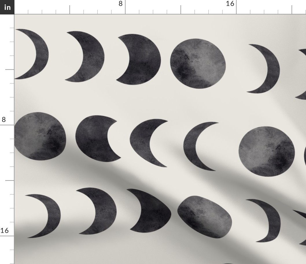 crescent moon, celestial, witchcraft, magic, beige, moon phases, full moon