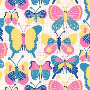 Cheerful Butterflies with Faces