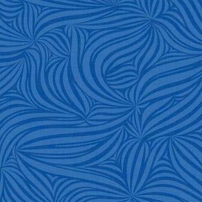 Decorative Abstraction - Wavy Texture in Classic Blue Shades / Large