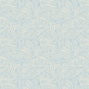 Decorative Abstraction - Wavy Texture in Baby Blue and Cream Shades / Medium