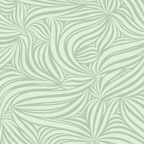 Decorative Abstraction - Wavy Texture in Vintage Sage Shades / Large