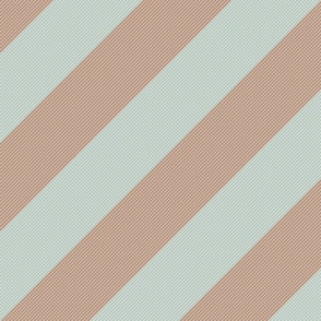 Bold, textured diagonal stripe mint cafe latte