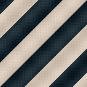 Bold, textured diagonal stripe nearly black and sand