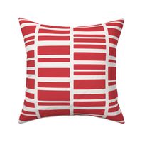Irregular bars in columns in columns crimson red - large scale for bedding and home decor