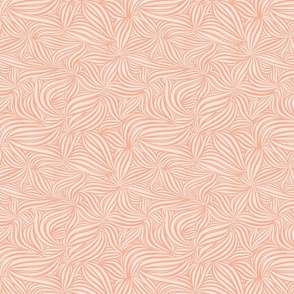 Decorative Abstraction - Wavy Texture in Peach and Cream Shades / Medium