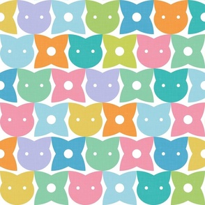 Cats and Flowers - Cheerful Geometry for Kids / Large