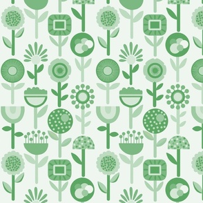 Green Scandinavian flowers