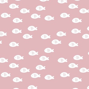 fish on blush pink large