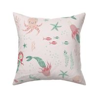 (L) Cute mermaid in light pink Large scale