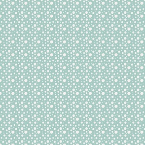 Polka dots cream and blue mini