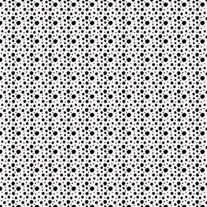 Polka dots cream and black mini