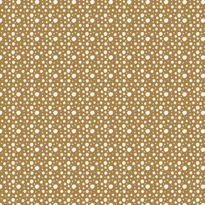 Polka dots cream and gold mini