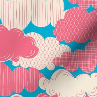 Kids fantasia Clouds Blue Pink small size