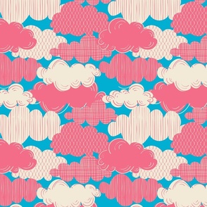 Kids fantasia Clouds Blue Pink small size