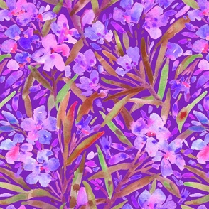 Large Oleander lavender purple tones