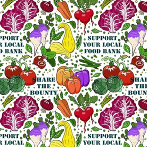 Support Your Local Food Bank on white 12x12