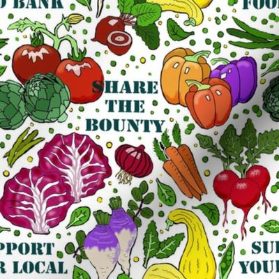 Support Your Local Food Bank on white 8x8