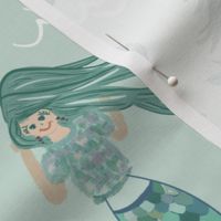 Modern Mermaids in green and blue