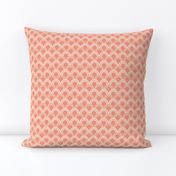 Happy Pink & Orange Rainbow -Scalloped repeat