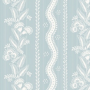 Yarmouth Blue and White Emma Stripe Silhouette copy