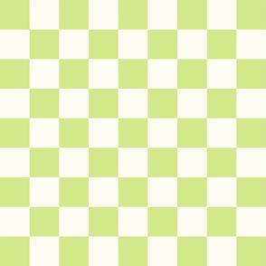 modern geometric checker checkerboard retro green white chartreuse Natural Honeydew