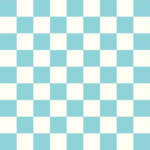 modern geometric checker checkerboard retro cyan white cyan pastel 