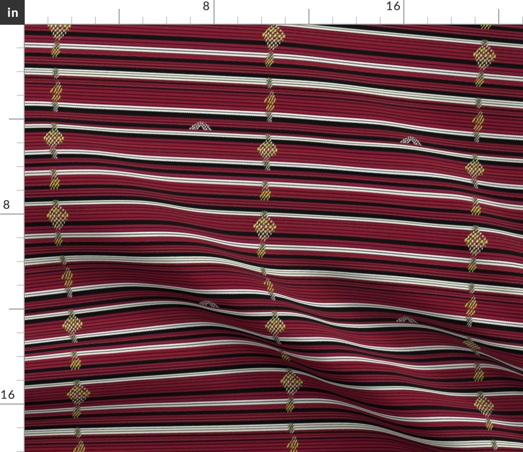 Berber Red Weave Horizontal with Diamond