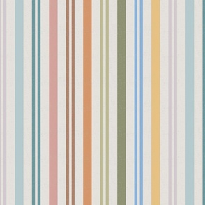 Expedition Rainbow Stripe, Large linen background 