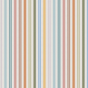 Expedition Rainbow Stripe, Medium on Linen 
