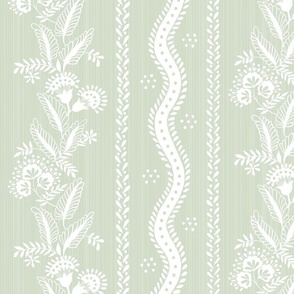 Van Alen Green and White Emma Stripe Silhouette copy