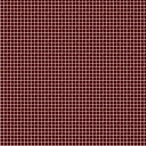 12" Plaid Loose Hand Drawn Christmas Burgundy Red and White by Audrey Jeanne