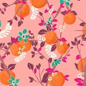 Small Scale - Ripened Oranges Orchard - Blush Pink