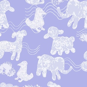 Cloud gazing fluffy clouds in animal shapes for kids and baby