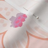 Pink flower kids bedding large scale