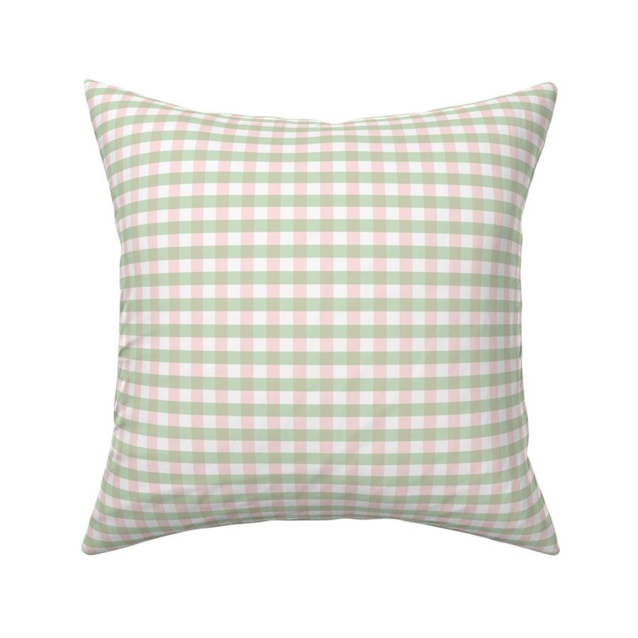 Plaid in light pink and green // small