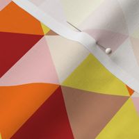 Autumn Harvest - Warm Triangles - Red, Orange, Yellow, Pink, Brown, & Cream