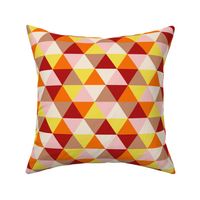 Autumn Harvest - Warm Triangles - Red, Orange, Yellow, Pink, Brown, & Cream