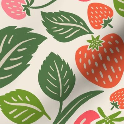 Strawberry Fields | Red Pink and Green