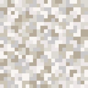Playing with small checks - pixelated checkerboard - random check pattern - cold neutrals - small scale