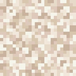 Playing with small checks - pixelated checkerboard - random check pattern - warm neutrals - small scale