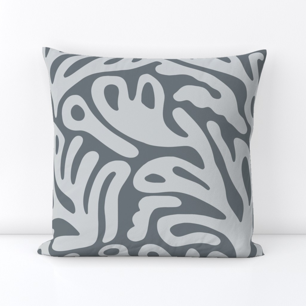 Matisse Organic Shapes Free Form Cut Outs Pattern In A Grey Color Palette