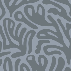 Matisse Organic Shapes Free Form Cut Outs Pattern In A Grey Color Palette II