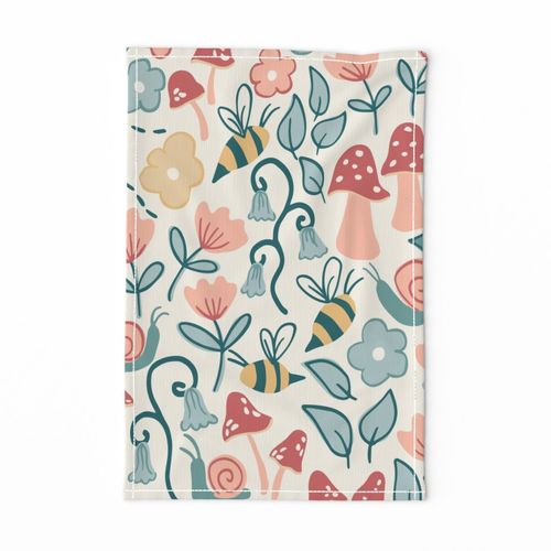 Mushroom / Gnome Tea Towel — Little Lark