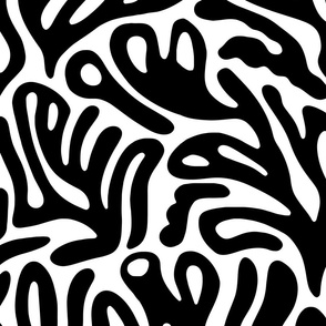 Matisse Organic Shapes Free Form Cut Outs Pattern In Black On White