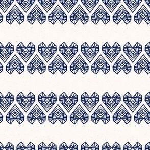 graphic minimal boho hearts Indigo 