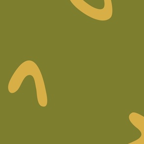 Abstract U in Golden Chartreuse in Extra Large Scale