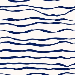 natural coastal chic stripes indigo blue beige