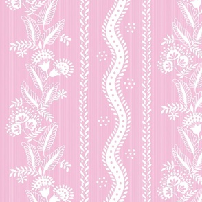 Pink 1A and White Emma Stripe Silhouette