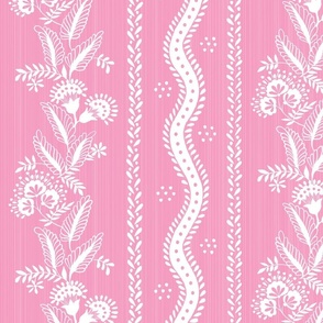 Pink 1 and White Emma Stripe Silhouette